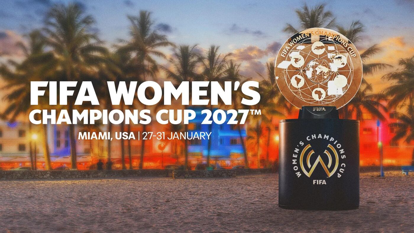 Anúncio da sede, na Copa dos Campeões Feminina da FIFA, em 2027.