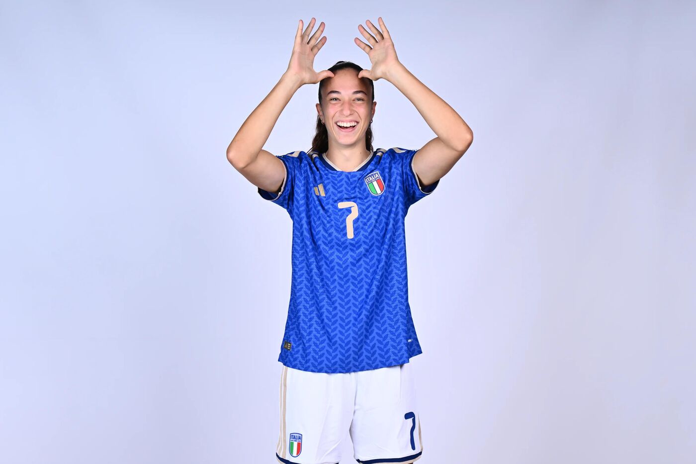 A capitã italiana Azzurra Gallo, na Copa do Mundo Feminina da FIFA.