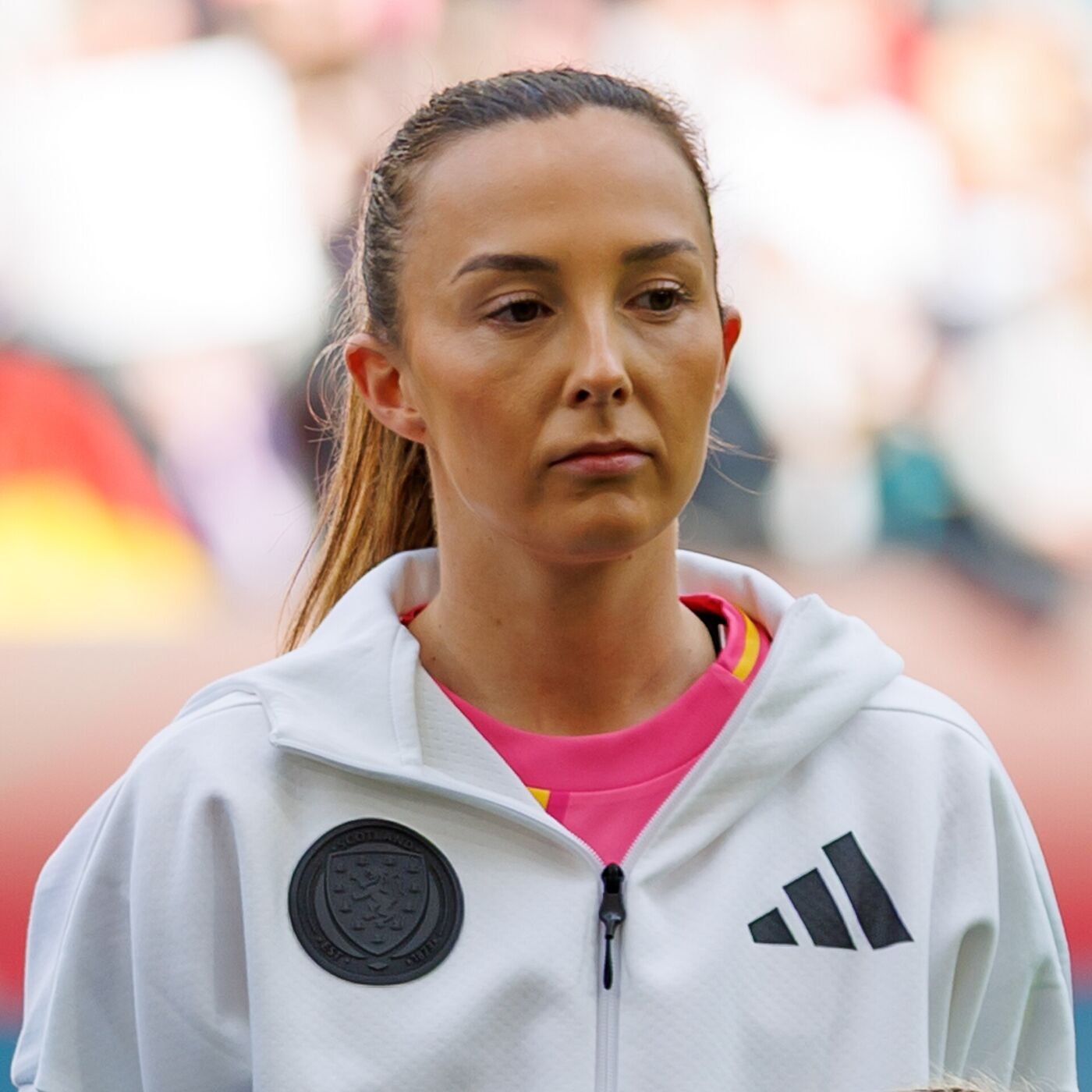 A atleta Caroline Weir, em 2025.
