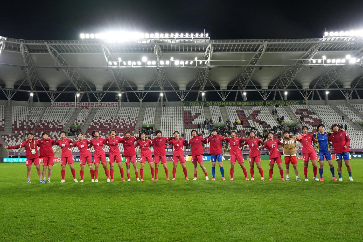 Coreia do Norte e Colômbia, na Copa do Mundo Feminina da FIFA.