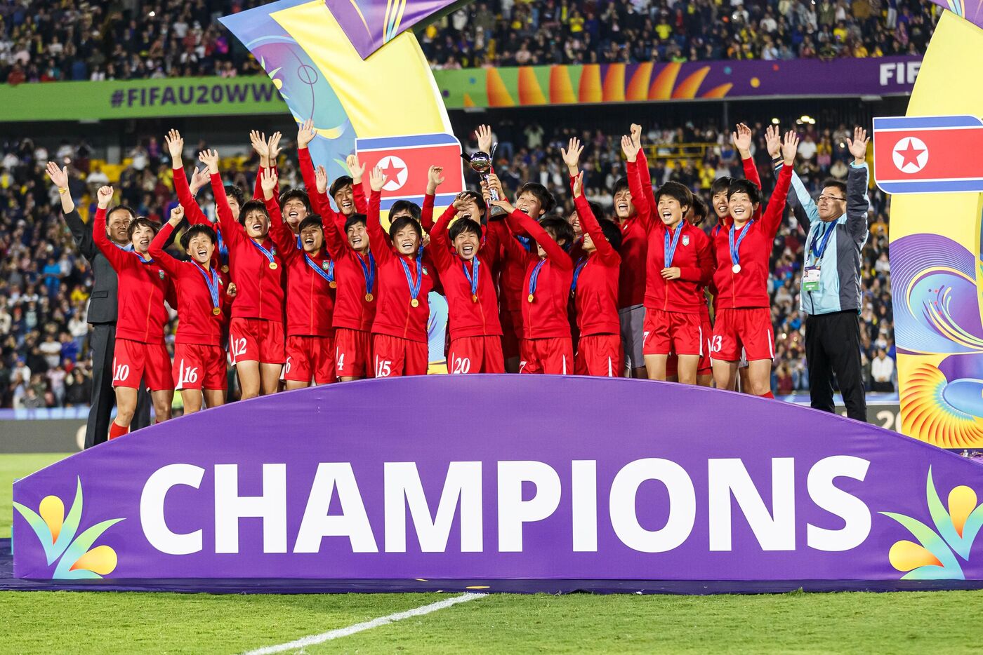 Coreia do Norte e Japão, na Copa do Mundo Feminina da FIFA, em 2024.