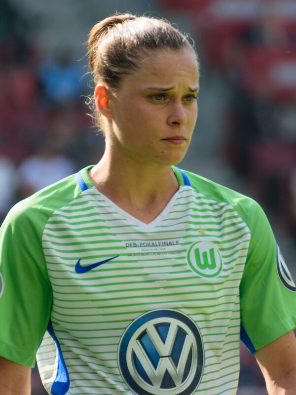 A atleta Ewa Pajor, em 2018.