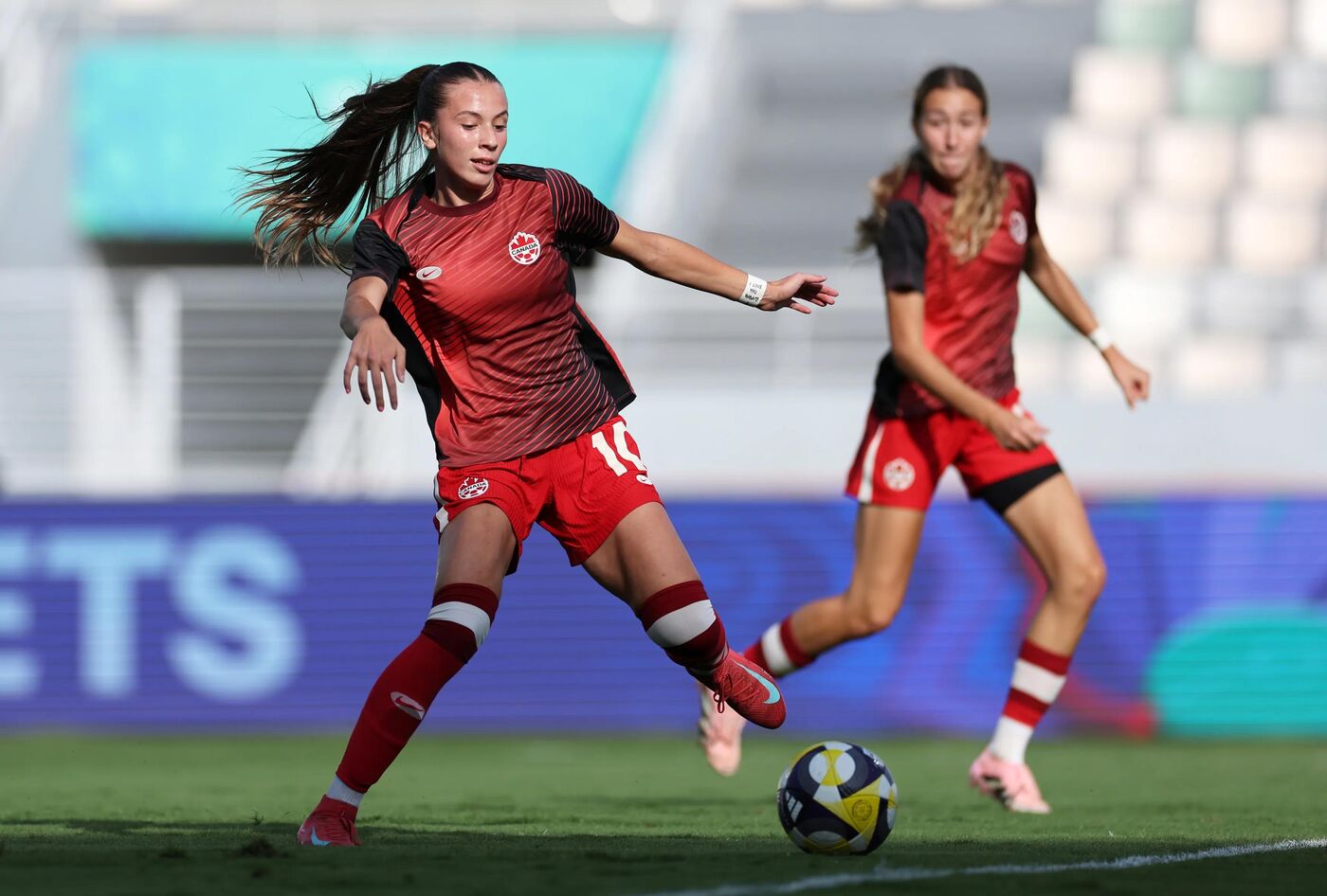 Brasil e Canadá, na Copa do Mundo Feminina da FIFA, em 2025.