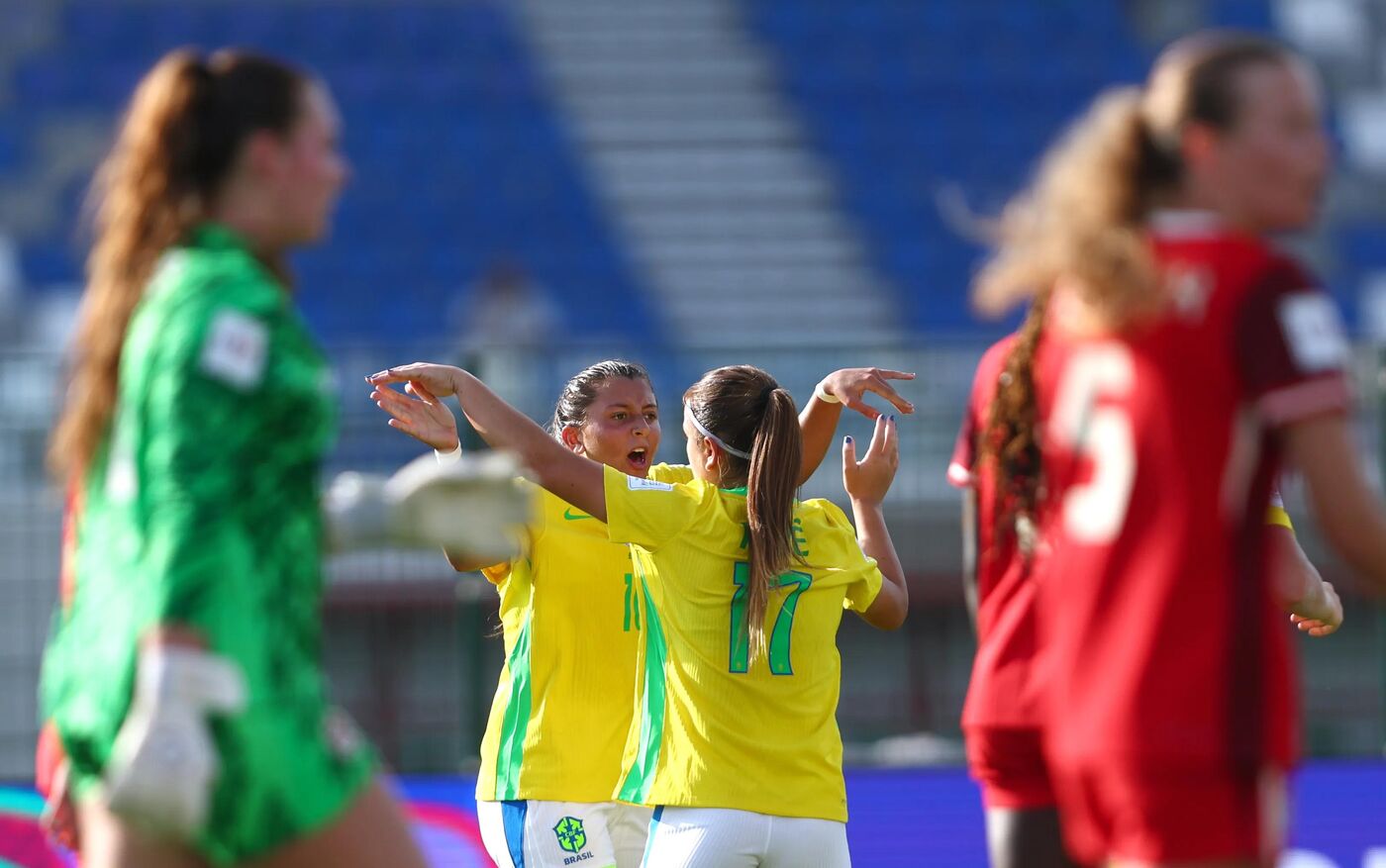Canadá e Brasil, na Copa do Mundo Feminina da FIFA.