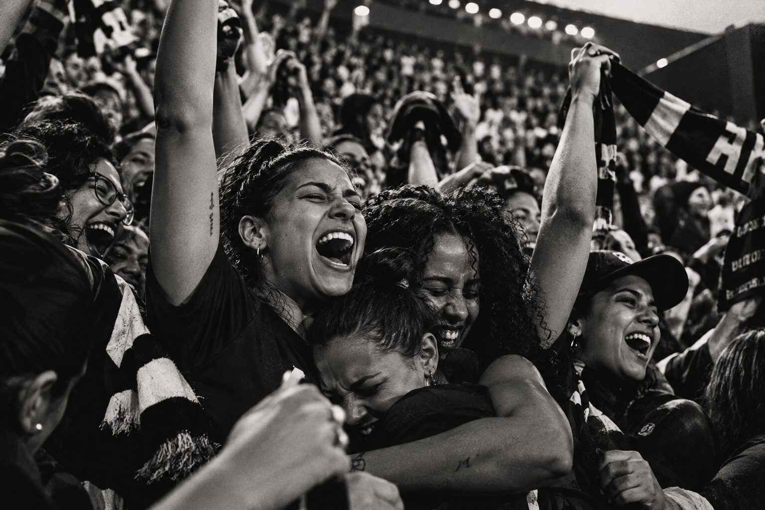 Futebol feminino: a arquibancada cheia também conta a história do jogo.