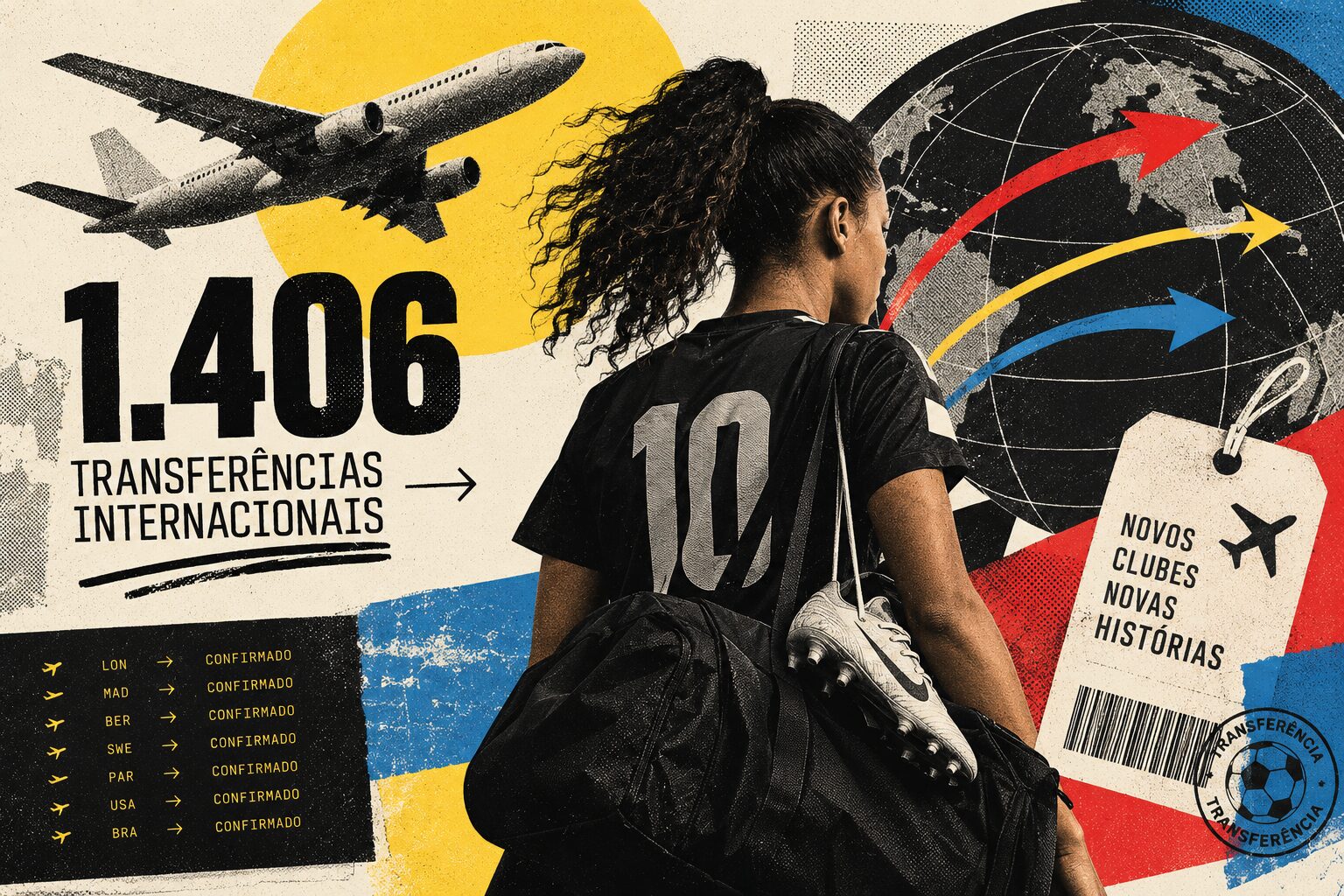 O futebol feminino registrou 1.406 transferências internacionais entre junho e setembro de 2026, novo recorde da modalidade. Os gastos chegaram a US$ 28,6 milhões, mais que o dobro do registrado no mesmo período de 2025.