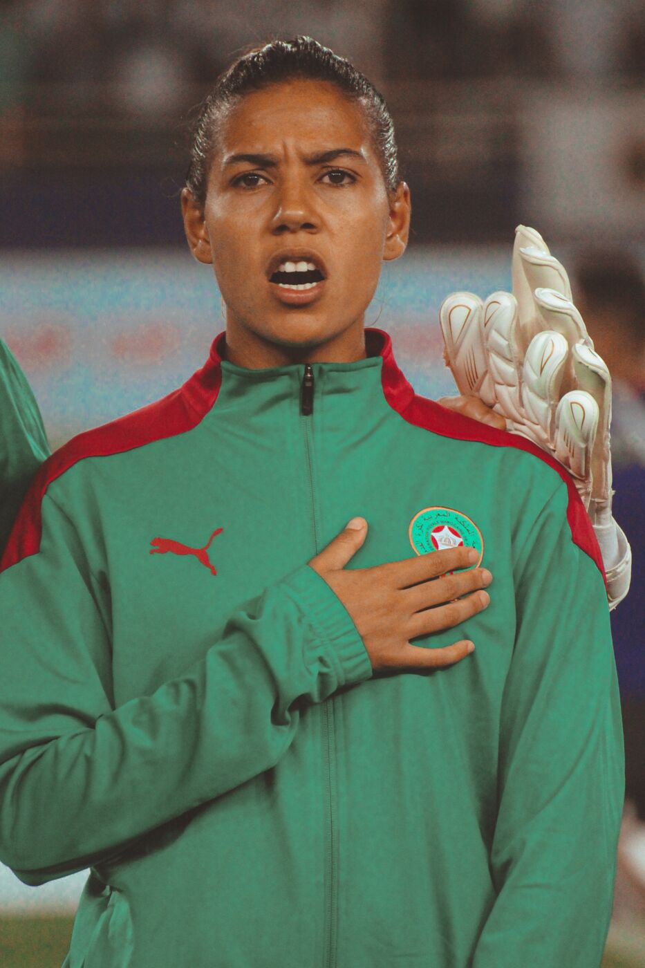 Ghizlane Chebbak, capitã e referência da seleção de Marrocos.