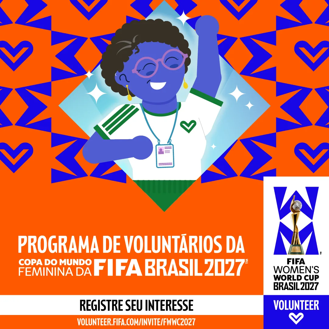 As inscrições para o programa de voluntários da Copa do Mundo Feminina 2027 estão abertas.