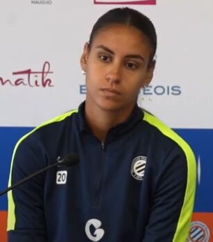A atleta Maëlle Lakrar, em 2024.