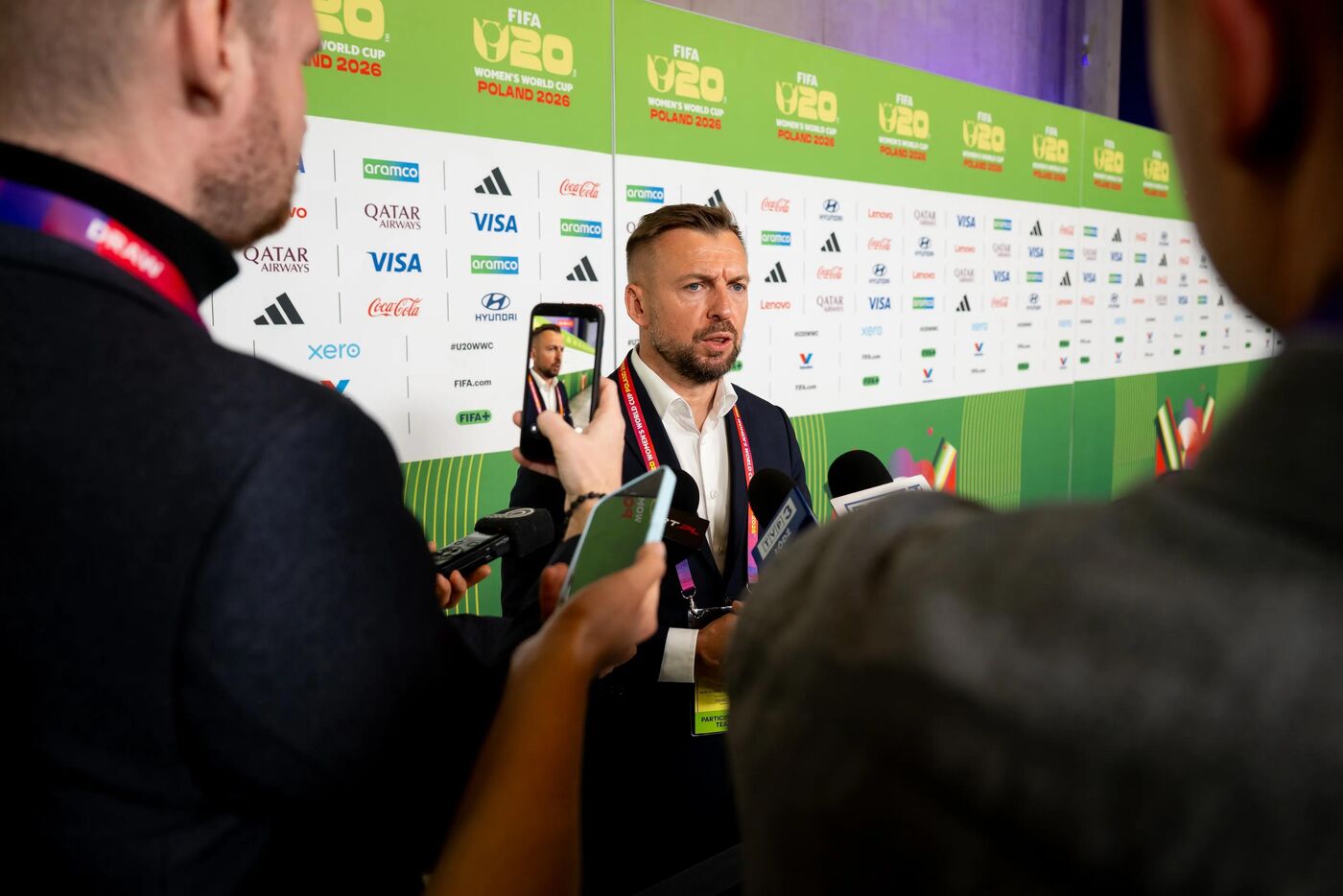 Marcin Kasprowicz na zona mista.