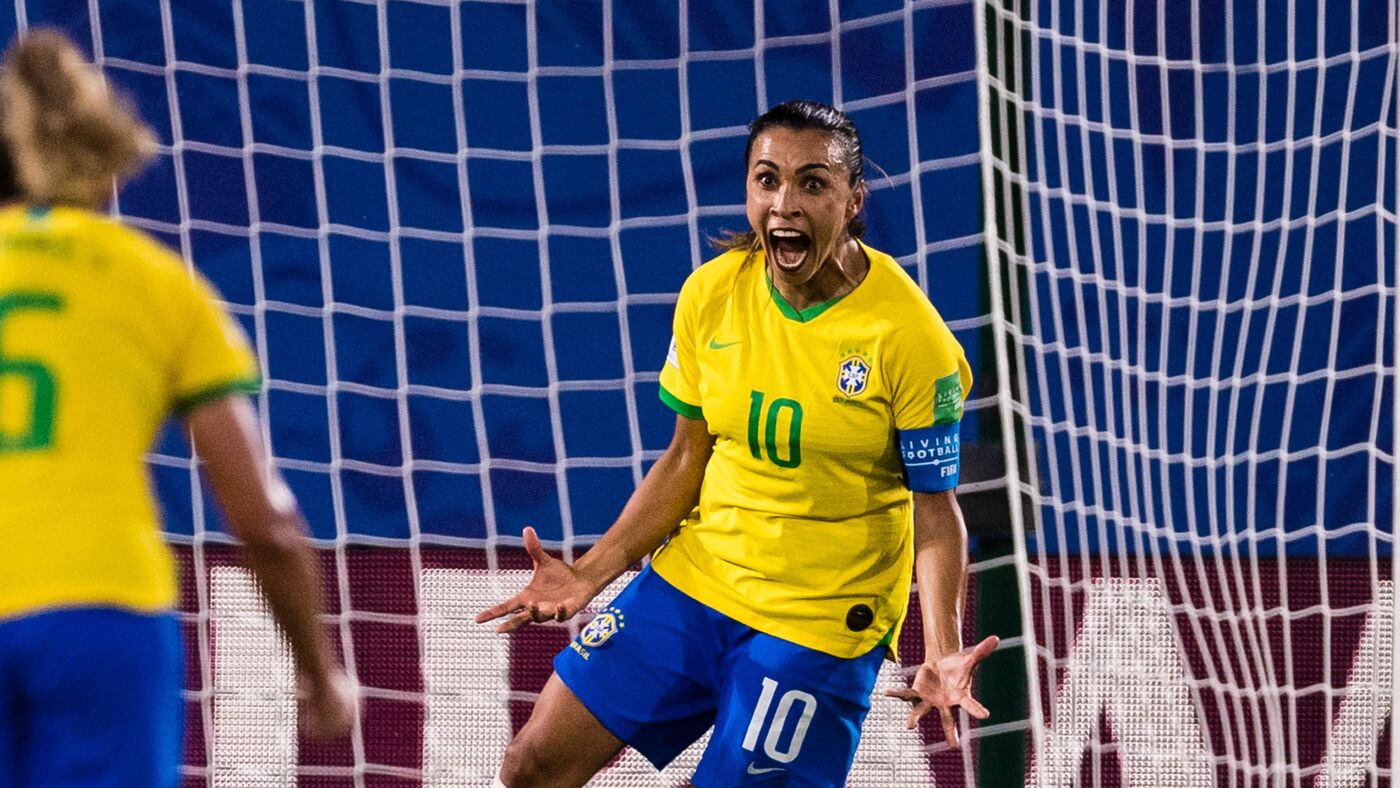 Marta, na Copa do Mundo Feminina da FIFA, em 2019.