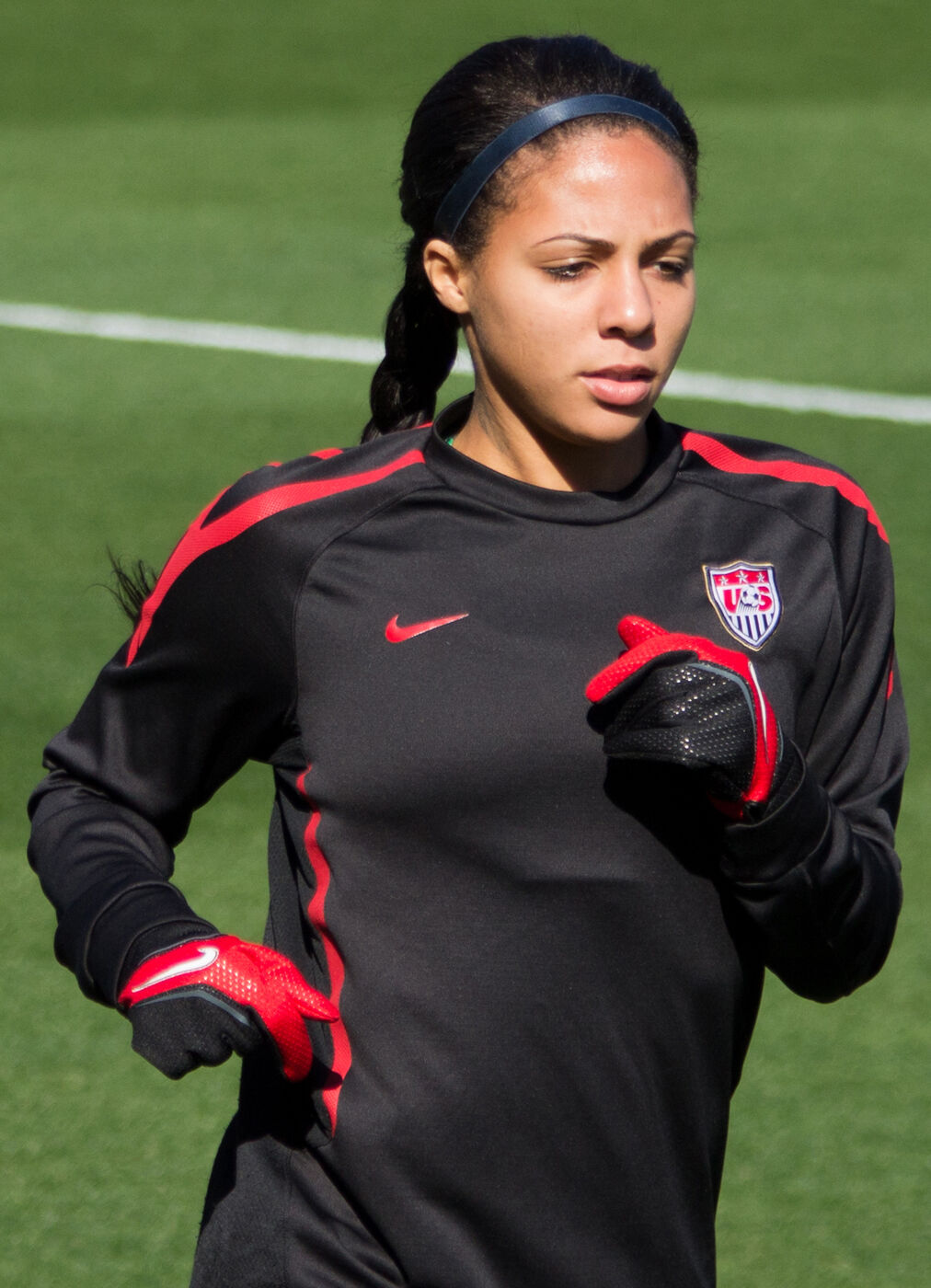 A atleta Sydney Leroux.