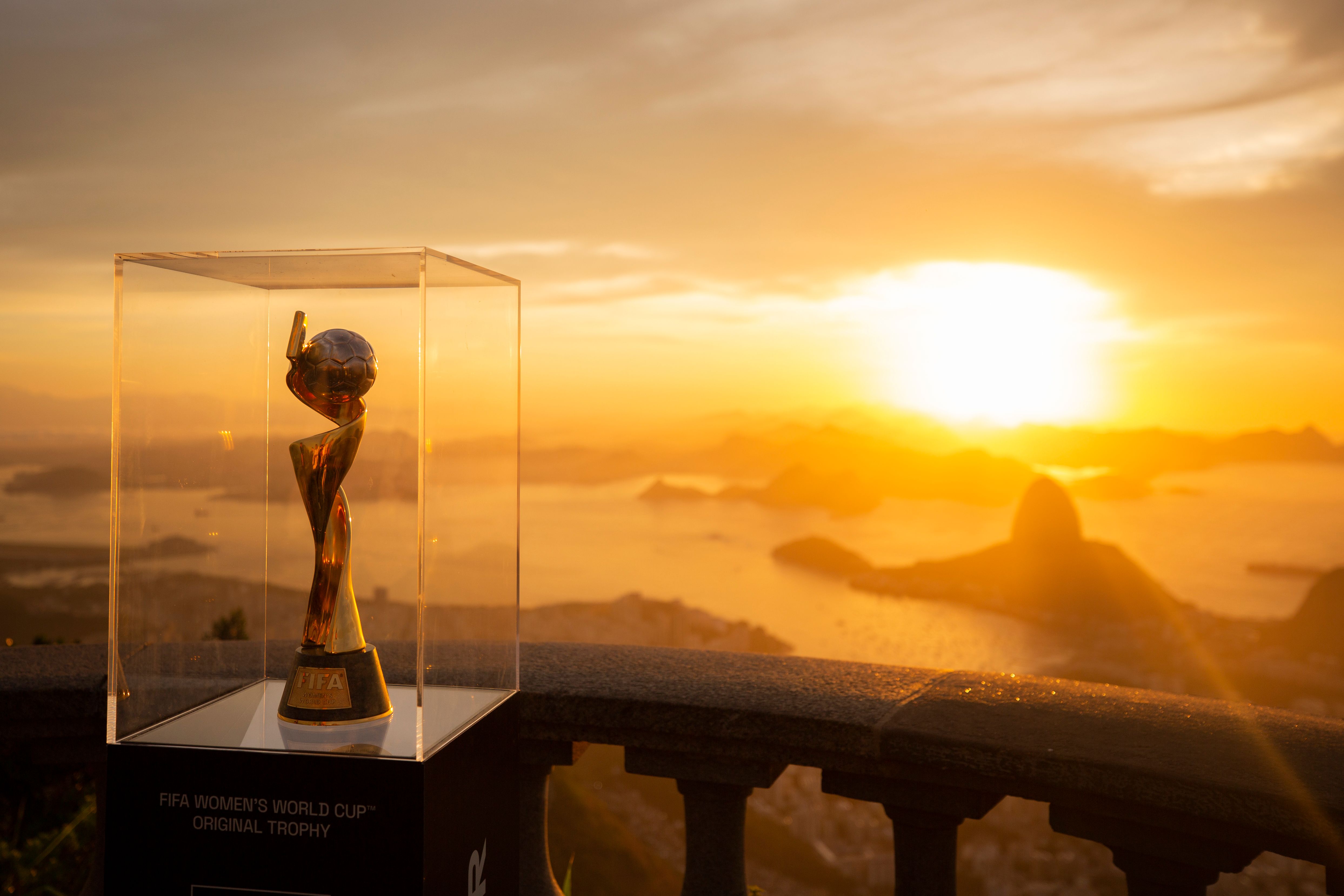 Taça da Copa do Mundo Feminina no Rio de Janeiro.