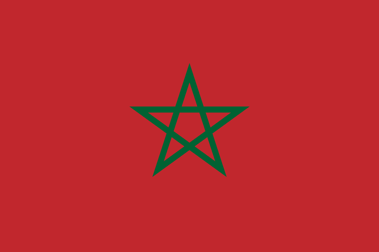 Bandeira do Marrocos.