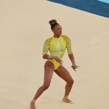 Rebeca Andrade nos Jogos de Paris