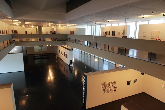 O Museu de Arte Moderna do Rio de Janeiro, com a arquitetura modernista de concreto e vidro