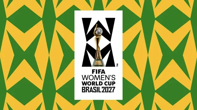 Marca oficial da Copa do Mundo Feminina da FIFA Brasil 2027, apresentada em janeiro de 2026. Arte de divulgação do torneio.