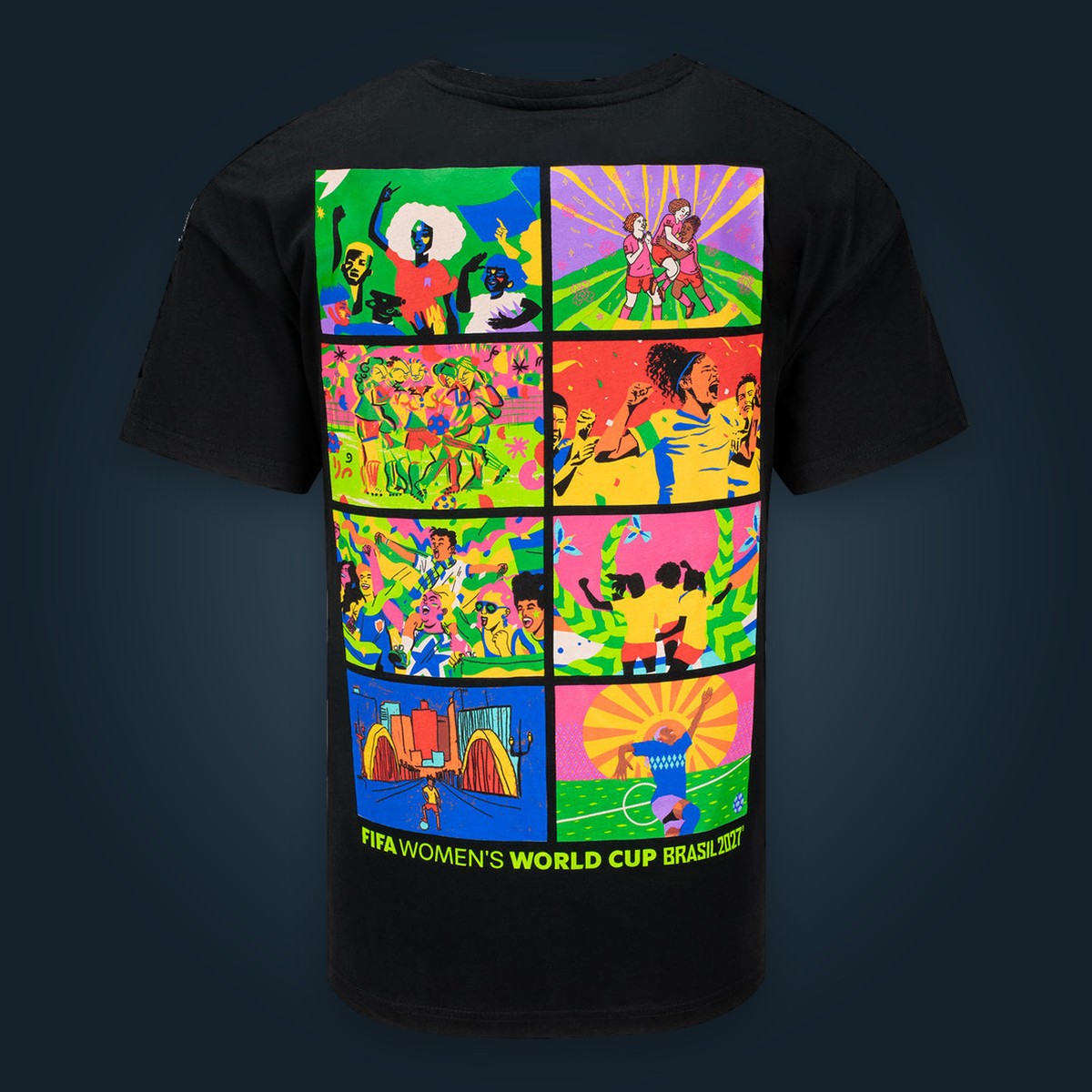 Camiseta Here To Play, da coleção da Copa do Mundo Feminina de 2027.
